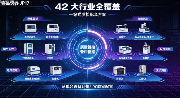 42 大行业全覆盖｜嘉品仪器一站式质检配套方案，全品类检测设备配齐