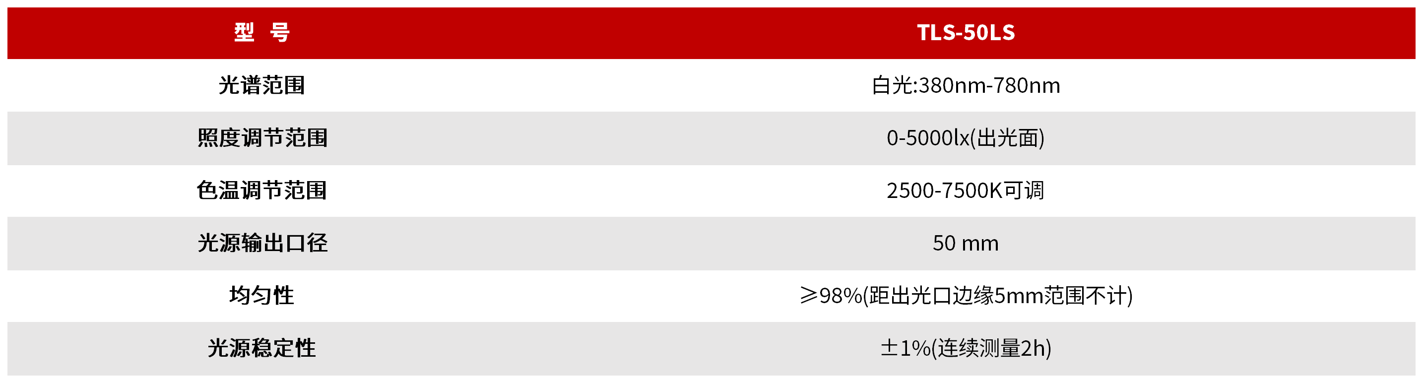 TLS-50LS 光传感器校正光源 图3