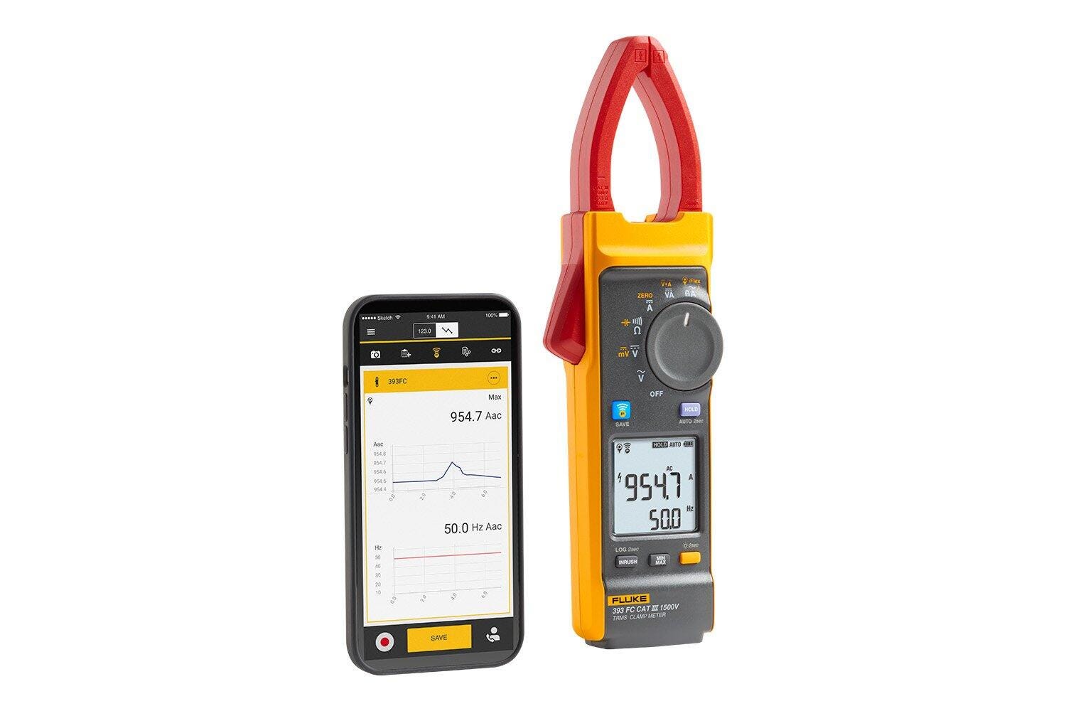 配备 iFlex 探头的 393 FC CAT III 1500 V 真有效值钳形表 图5