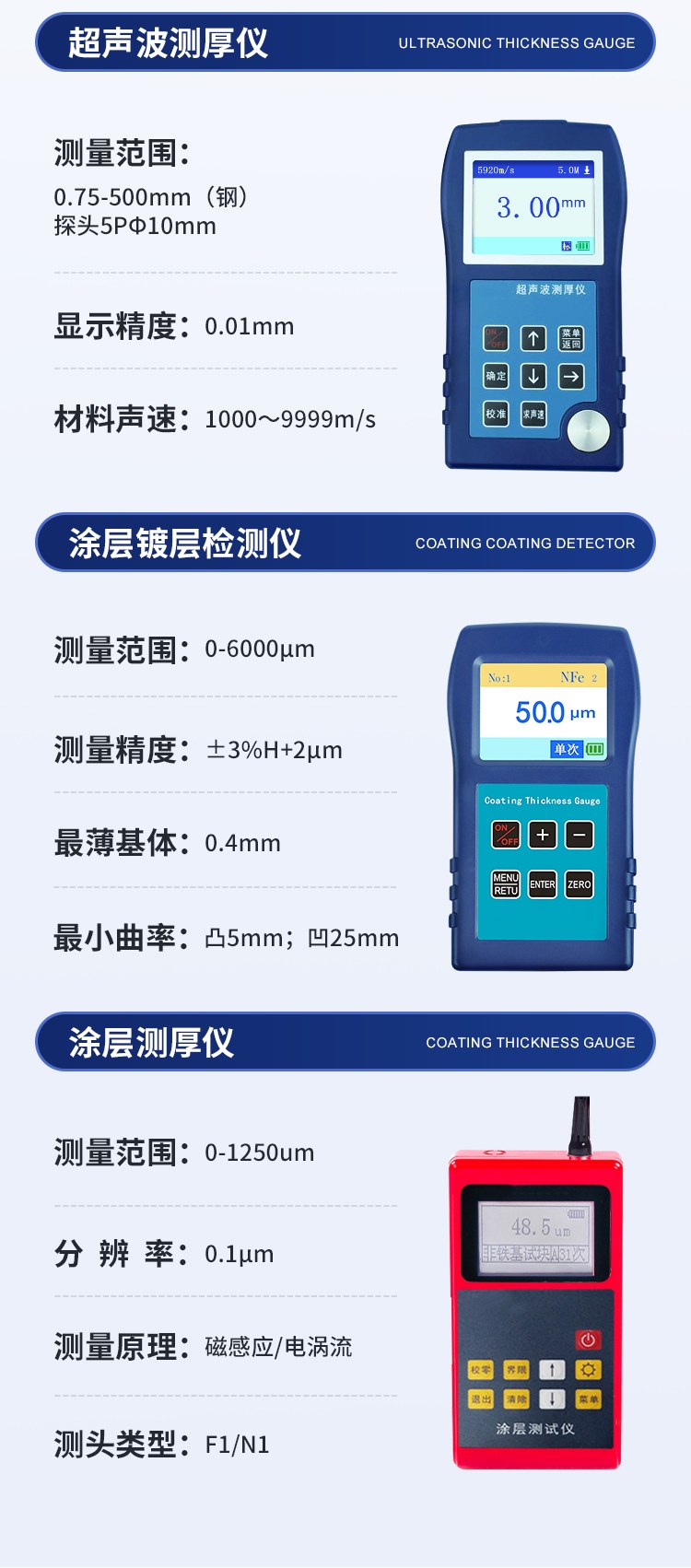 分体式涂层测厚仪