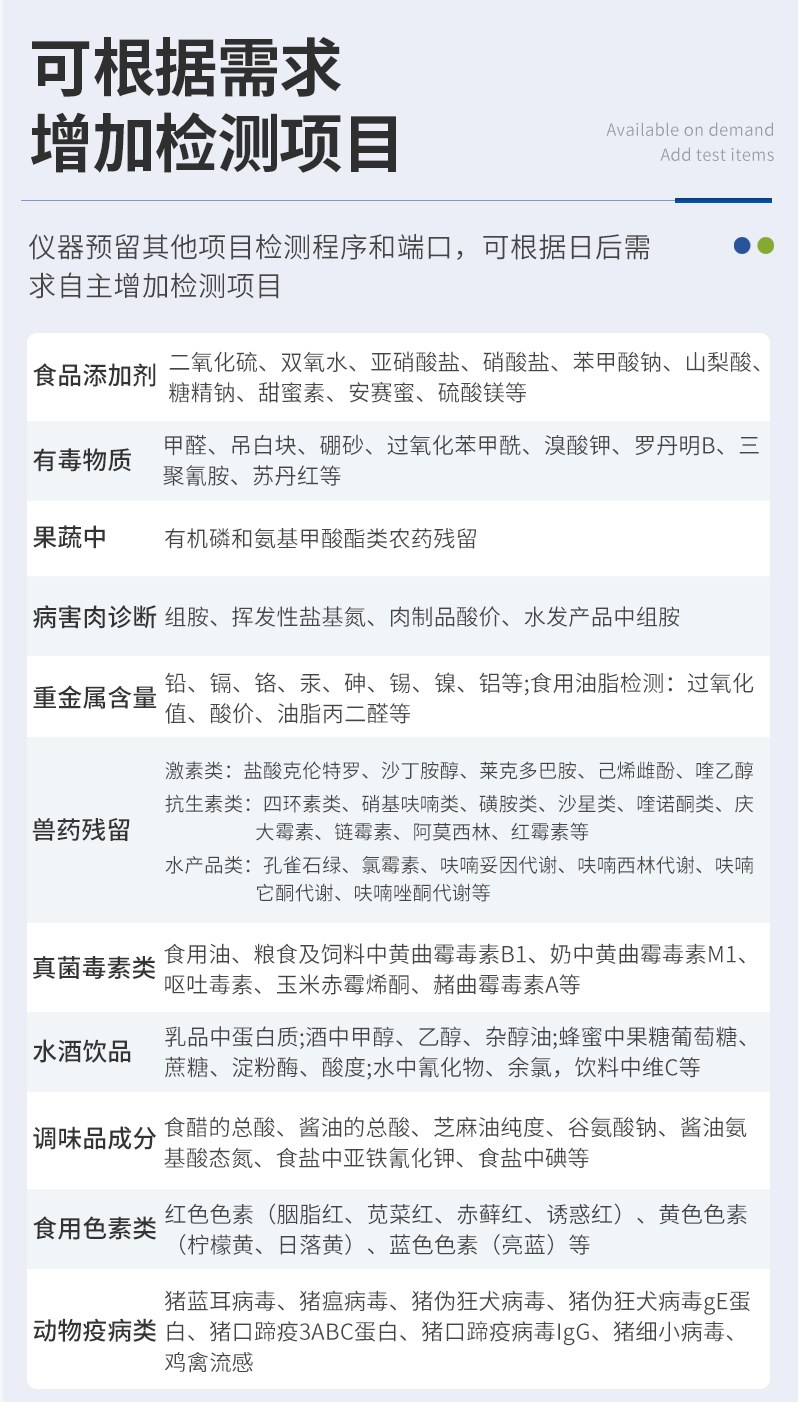 便携式食品重金属检测仪