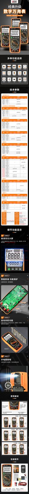 VC9801A+/VC9802A+/VC9804A+/VC9805A+/VC9808+万用表 2024款