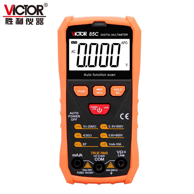 VICTOR 85C/85D 智能识别数字万用表3 1/2位