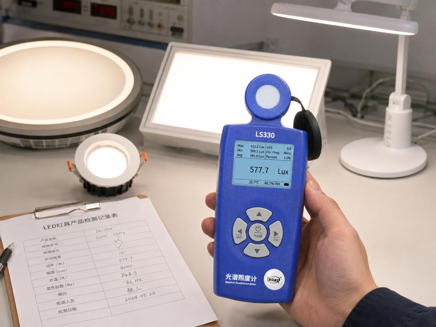 LED灯具频闪与照度联合检测 LED灯具频闪与照度联合检测