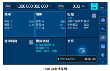 支持USB功率计进行测试显示及功率平坦度校准补偿