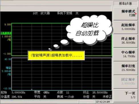 智能噪声源超噪比电子存储,和噪声系数测试仪连接后超噪比自动加载