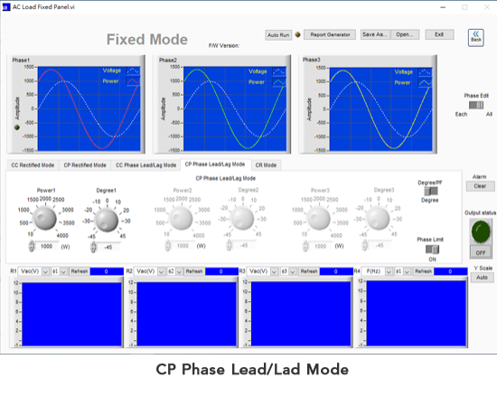 电脑图形化操作介面 SoftPanel Regenerative AC Load Function Model 61800 图4