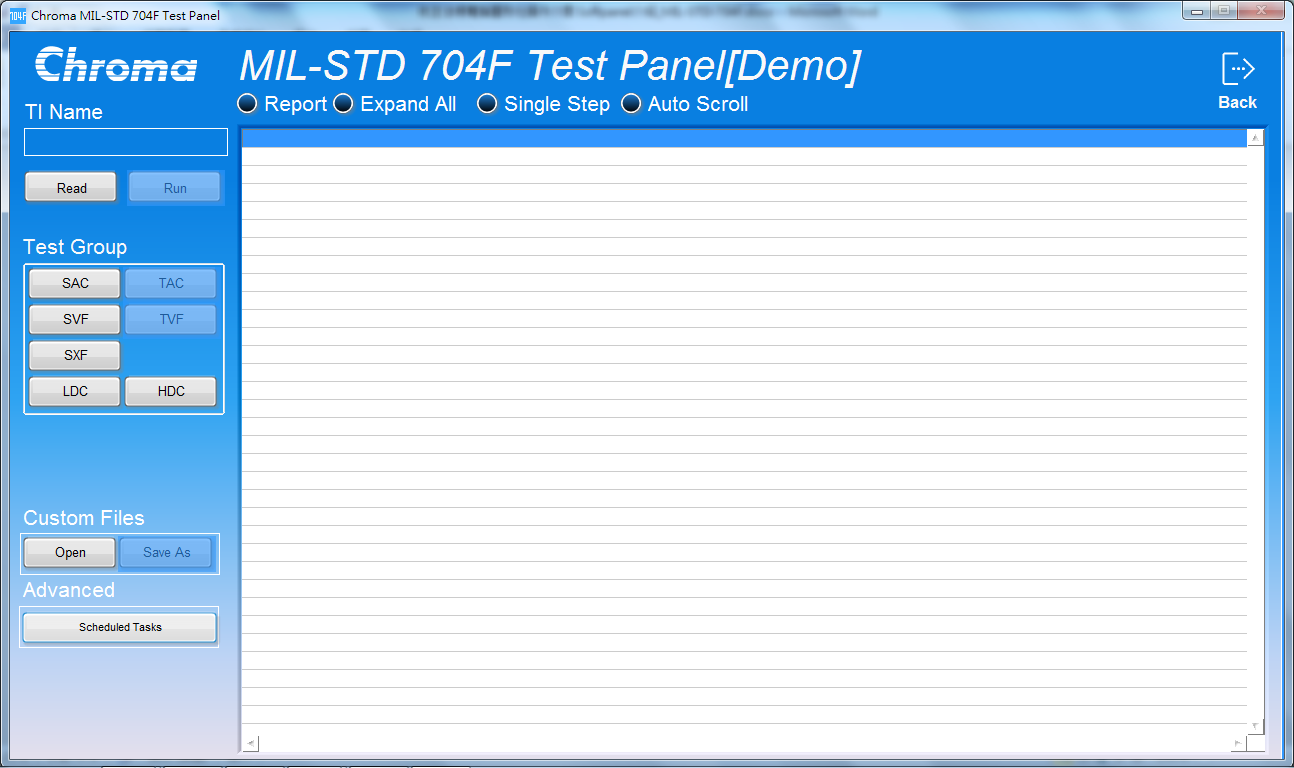 Chroma MIL-STD-704F Aerospace Test Softpanel