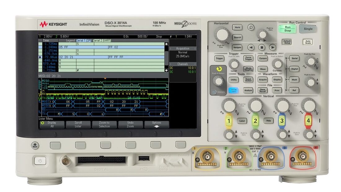 DSOX3014A 示波器：100 MHz，4 通道