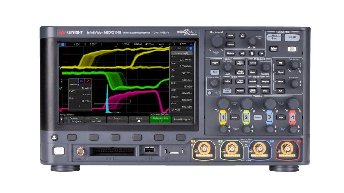 MSOX3032G 混合信号示波器：350 MHz，2 个模拟通道和 16 个数字通道