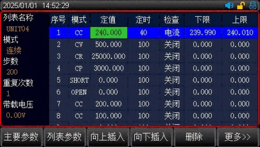 自动列表测试