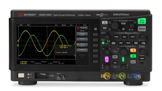 DSOX1202A 示波器：70/100/200 MHz，2 个模拟通道