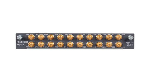 34942A 用于 34980A 的四路 1x4 75 Ω 1.5 GHz 多路复用器模块